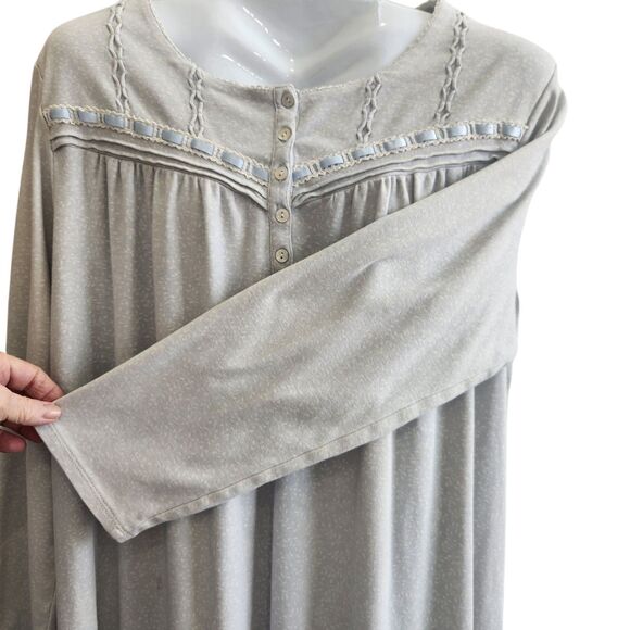 Lanz of Salzburg Traditional Nightgown-XL-Light Blue-Floral OAP-Grandmacore-Cozy - Picture 9 of 12